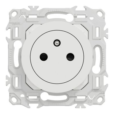 Prises affleurantes 2 pôles + terre Odace 2025 blanc par 10 - SCHNEIDER ELECTRIC