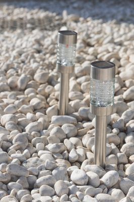 Bornes à piquer extérieur solaire LED détecteur crépusculaire Firefly inox IP44 lumière du jour par 5 - ARLUX