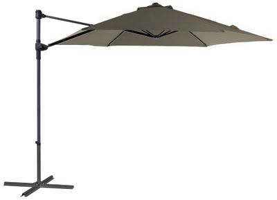 Parasol excentré diamètre 3 mètres Taupe Pushup PROLOISIRS