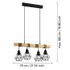 Suspension bois noir E27 4X60W TOWNSHENDS - EGLO