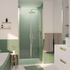 Porte de douche battante 90x200 cm profilé or verre transparent 6 mm Saloon - AURLANE