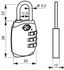 Cadenas à code TSA largeur 30 mm THIRARD