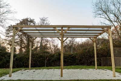 Carport autoclavé en bois traité 15 m², Livraison à domicile incluse - HABRITA