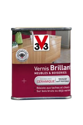 Vernis brillant meubles et boiseries chêne moyen 250 mL - V33