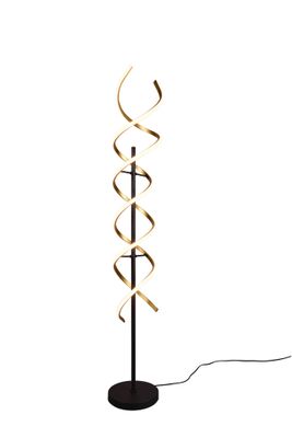 Lampadaire LED Sequence noir et laiton 4000 lumens blanc variable CCT - TRIO