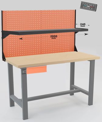 Tablette d'établi 200x24cm FISCHER DAREX