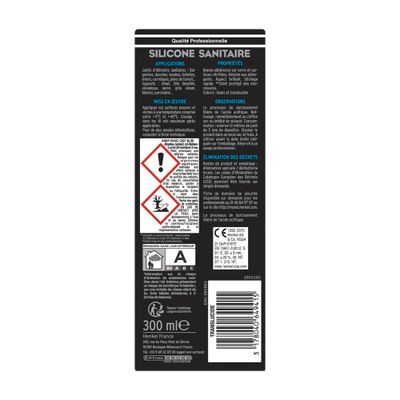 Mastic Silicone Sanitaire Blanc 300 ml ELCH PRO