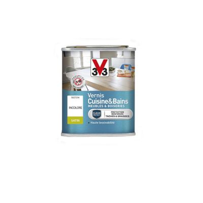 Vernis pur protect cuisine et bains satiné Incolore 250 mL - V33