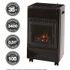 Poêle à gaz infrableu effet flamme EKTOR FIRE 3,4 kW noir - FAVEX
