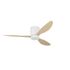 Ventilateur de plafond silencieux avec lumière LED + télécommande Blanc/bois Ø132cm - Baracarès EGLO