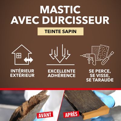 Mastic reconstituant bois sapin 550 gr SINTOBOIS