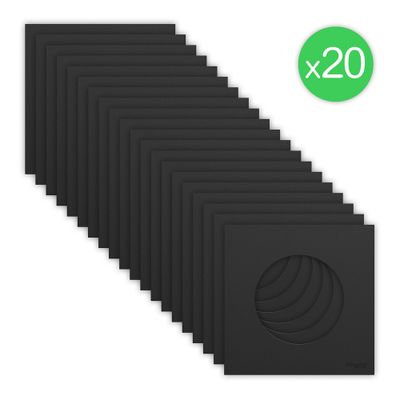 Plaques de finition 1 poste Odace 2025 noir par 20 - SCHNEIDER ELECTRIC