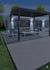 Pergola bioclimatique en aluminium gris anthracite + 4 poteaux solaires design Lignes  11,90 m², Livraison à domicile incluse - HABRITA