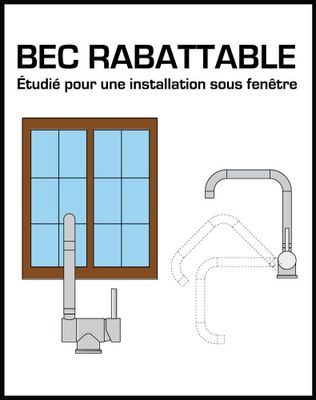 Robinet de cuisine rabattable Chrome New Oslo - ESSEBAGNO