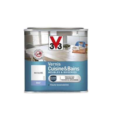 Vernis Pur Protect cuisine et bains mat incolore 0,5 L - V33