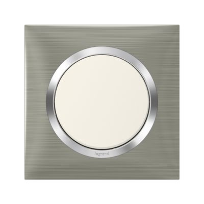 Plaque 1 poste inox brossé Dooxie - LEGRAND