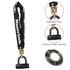 Chaîne antivol gainée 90 cm avec cadenas U noir MASTER LOCK