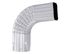 Coude latéral extérieur aluminium gris 60 x 80 mm pour gouttière EDILIANS