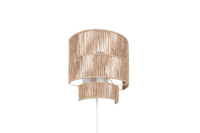 Applique murale SATNA papier tressé naturel E27 25W - CASALUM