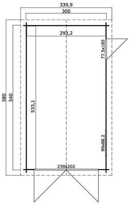 Garage en bois Dillon 15,60 m² LASITA MAJA Livraison à domicile incluse