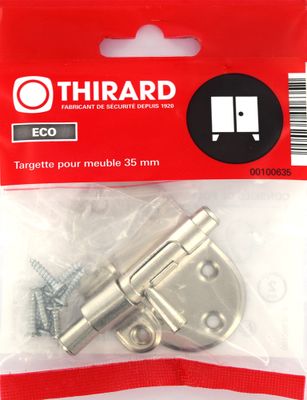 Targette acier nickelé 35 mm THIRARD