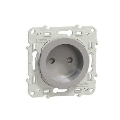 Prise électrique sans terre aluminium - Odace 2011 SCHNEIDER ELECTRIC