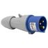 Prise électrique mobile industrielle mâle étanche IP44 2 pôles + terre 16A 200/250V - P17 LEGRAND