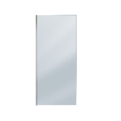 Paroi de douche à l'italienne 90x200 cm profilé chrome verre fumé 8 mm Parma - AURLANE