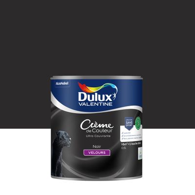 Peinture crème de couleur Noir velours 0,5L - DULUX VALENTINE