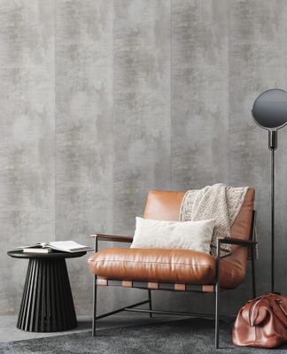 Lame lambris PVC Evolution 3000 béton clair - 8 x 375 x 2600 mm - GROSFILLEX