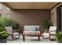 Canapé de jardin QUENZA II aluminium terra chevron crème, Livraison à domicile incluse - PROLOISIRS