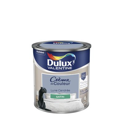 Peinture crème de couleur Lune Cendrée Satin 0.5 L - DULUX VALENTINE