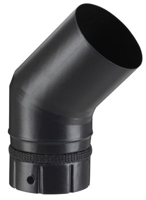Coude émaillé noir mat à segment 45 degrés diamètre 80 mm POUJOULAT