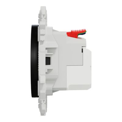 Prise affleurante 2 pôles + terre et prise USB-C 18W Odace 2025 noir - SCHNEIDER ELECTRIC