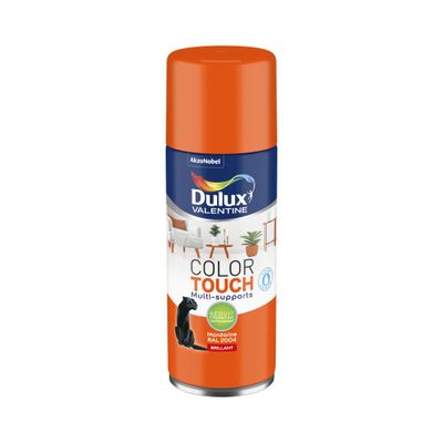 Bombe de peinture Color Touch mandarine RAL 2004 brillant 400 mL - DULUX VALENTINE