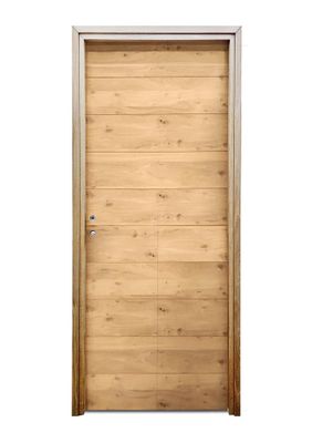 Bloc-porte fin de chantier H.204 X l.73 cm décor plaqué chêne ALTAÏ âme pleine poussant droit - SMIS