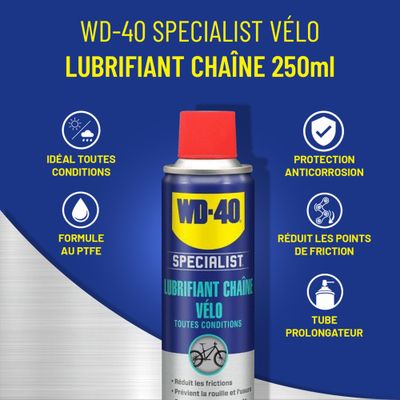 Lubrifiant chaîne toutes conditions 250 ml - WD-40