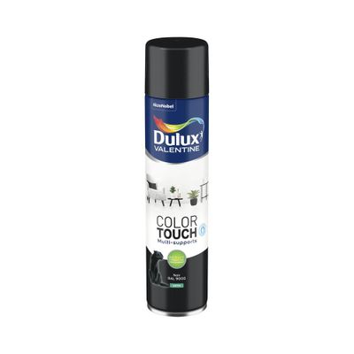 Bombe de peinture Color Touch Noir satin 600 ml - DULUX VALENTINE