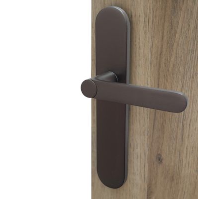 Poignées de porte sur plaques sans trou sans perçage Meudon K canon de fusil LINEA BERTOMANI