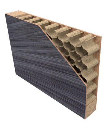 Bloc-porte postformé H.204 x l.83 cm décor mélaminé EBENE poussant gauche - SMIS
