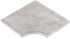 Margelle d'angle droit Nashira Ardèche ton gris NF 50 x 50 x 3,5 cm - FABEMI