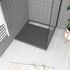 Receveur de douche 80x80 cm acrylique anthracite Pedra - AURLANE