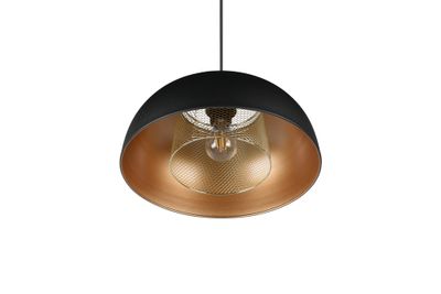 Suspension E27 Punch noir et or 40W - REALITY