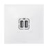 Prise double USB-A encastrable complète Blanc - Neptune LEGRAND