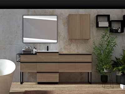 Miroir LED Qubo 100cm BADEN HAUS