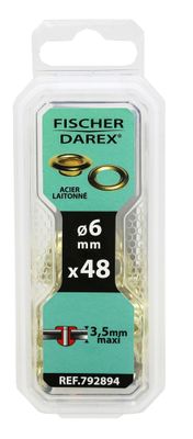 OEillet en acier laitonné 6 mm par 48