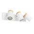 Réglette 3 spots salle de bains GU10 Consuma blanc et bois IP44 9W - EGLO