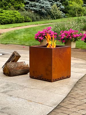 Brasero de cuisson sans fumée Z1 corten avec grille acier ARTISS