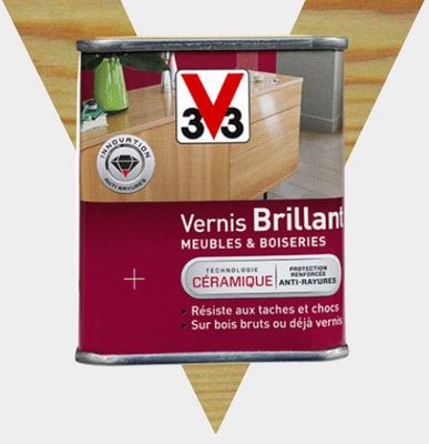 Vernis brillant meubles et boiseries chêne clair 0,5 L - V33
