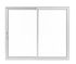 Baie coulissante alu blanc H.2000 x l.2400 mm - Gamme Habitat - CLOSY